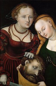Judith e sua empregada com o chefe de Holofernes, após 1537