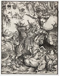 São Jorge matando o dragão de Lucas Cranach