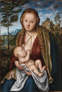 A Virgem amamentando o Menino - Lucas Cranach, o Velho de Lucas Cranach