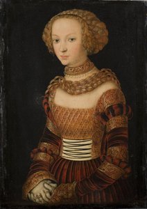 Retrato de uma jovem mulher. Princesa Emily da Saxônia?