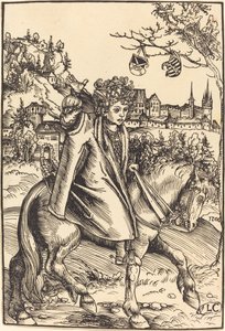 Um príncipe saxão a cavalo de Lucas Cranach the Elder