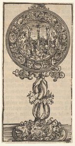 Um Pacífico de Prata Dourada com uma Crucificação, da Grande Série de Relicários de Wittenberg, 1509. de Lucas Cranach the Elder