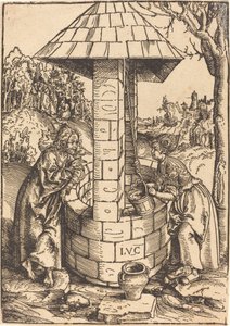 Cristo e a Mulher de Samaria de Lucas Cranach the Elder
