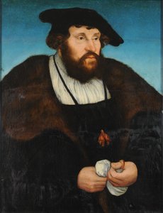 Alemão: Bildnis Christians II, König von Dänemark Retrato de Christian II, Rei da Dinamarca de Lucas Cranach the Elder