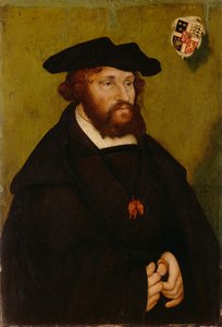 Alemão: Bildnis König Christians II. von Dänemark Retrato do Rei Christian II da Dinamarca de Lucas Cranach the Elder