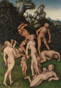 Alemão: Primitives Volk Os frutos do ciúme (O fim da Idade da Prata) de Lucas Cranach the Elder