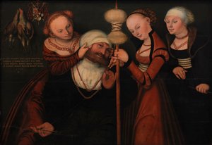 Hércules e Omphale. de Lucas Cranach the Elder