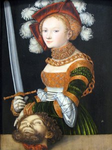 Judite com a cabeça de Holofernes de Lucas Cranach the Elder