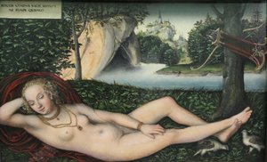 Ninfa na fonte de Lucas Cranach the Elder