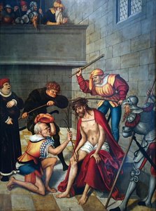 Ciclo da Paixão - Cristo coroado de espinhos de Lucas Cranach the Elder