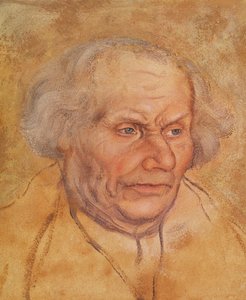 Retrato de Hans Luther (1459-1530), pai de Martinho Lutero (lápis e wc no papel)