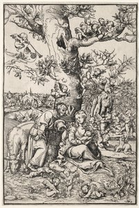 Descanse na fuga para o Egito, 1509. de Lucas Cranach the Elder
