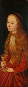 Santa Bárbara, início do século XVI.. de Lucas Cranach the Elder