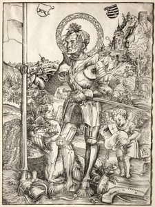 Posição de Saint George, 1506. de Lucas Cranach the Elder