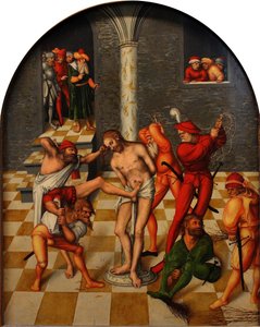 A Flagelação de Cristo, 1538 de Lucas Cranach the Elder