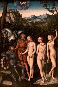 O Julgamento de Paris de Lucas Cranach the Elder
