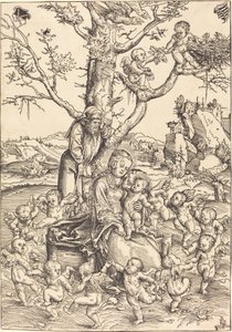 O descanso na fuga para o Egito de Lucas Cranach the Elder