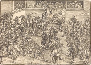 O Segundo Torneio com a Tapeçaria de Sansão e o Leão de Lucas Cranach the Elder