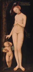 Vénus e Cupido, o ladrão de mel de Lucas Cranach the Elder