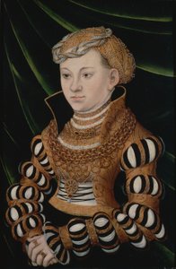 Retrato da Princesa Margarida da Saxónia de Lucas Cranach the Elder and workshop