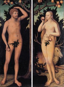 Adão e Eva de Lucas Cranach the Younger