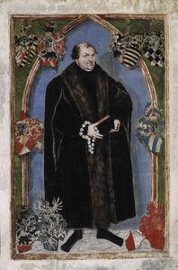 Retrato de George III, Príncipe de Anhalt-Dessau 1507-1553, 1553 de Lucas Cranach the Younger
