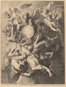 A Queda dos Anjos Rebeldes de Lucas Emil Vorsterman after Sir Peter Paul Rubens