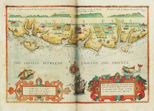 As costas marítimas de Inglaterra entre a Ilha de Wight e Dover, com os seus principais portos de abrigo, segundo a sua situação e aspeto, c.1588 (carta)