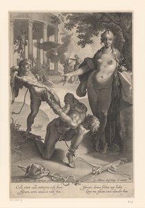 Cupido amarra Mercúrio e Vénus olha