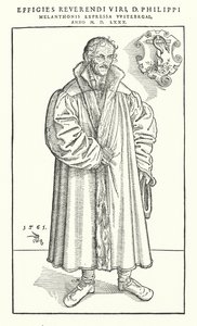 Philipp Melanchthon, reformador protestante alemão (gravura) de Lucas The Younger (after) Cranach