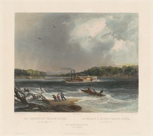 O Steamer Yellow-stone de Lucas Weber after Karl Bodmer