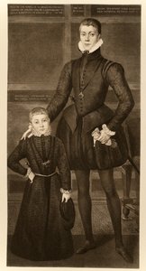 Henry, Lord Darnley (1545-1567) e seu irmão Charles (1555-1576) de "James I e VI", impresso por Manzi Joyant e companhia Paris, 1904 (collotype)