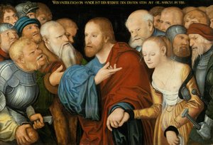 Cristo e a mulher tomados em adultério, c.1520-50