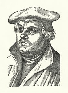 Martinho Lutero, reformador protestante alemão (gravura)