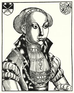 Sybille de Cleves, consorte de John Frederick I, Elector of Saxony (gravura)