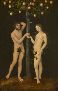 Adão e Eva (óleo sobre painel)