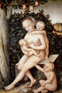 Carruagem. Pintura de Lucas Cranach, o Ancião (1472-1553). Óleo sobre madeira, cerca de 1537, renascentista. Museu Real de Belas Artes de Antuérpia (Bélgica). de Lucas the Elder Cranach