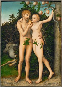 Der Suendenfall - A queda ... de Lucas the Elder Cranach