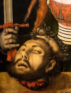 Judite com a cabeça de Holofernes, c. 1530 (Têmpera e óleo sobre madeira (contraplacado)) de Lucas the Elder Cranach