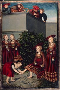 Rei David e Betsabé de Lucas the Elder Cranach