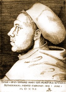 Martinho Lutero como monge de Lucas the Elder Cranach