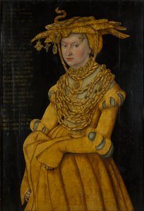 Retrato de Catarina de Mecklenburg, Duquesa Consorte de Saxónia (1487-1561) de Lucas the Elder Cranach