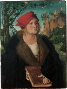 Retrato do Dr. Johannes Cuspinian, de Cranach, Lucas, o Ancião (1472-1553). Óleo sobre madeira, c. 1502-1503. Dimensão : 60,3x45,5 cm. Museu Oskar Reinhart, Winterthur de Lucas the Elder Cranach