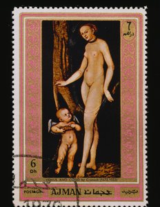Selo de correio Pinturas famosas (Nudes) série