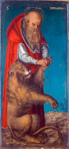 "São Jerônimo" Peinture de Lucas Cranach l