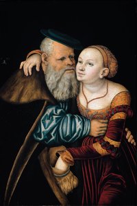 O casal desencontrado (óleo no painel de Lucas the Elder Cranach