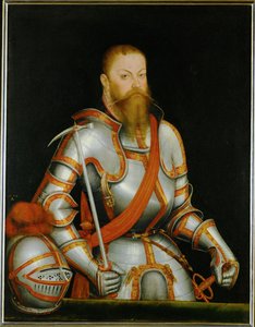 Eleitor Moritz da Saxónia ... (pintura sobre tela) de Lucas the Younger Cranach