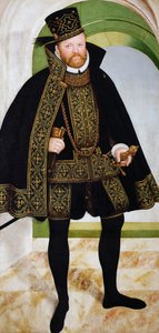 Retrato de Augusto I da Saxónia de Lucas the Younger Cranach