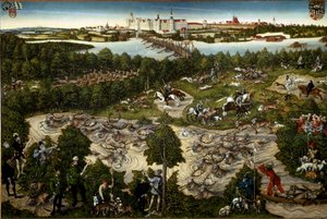 Caça ao veado do eleitora John Frederick de Lucas the Younger Cranach
