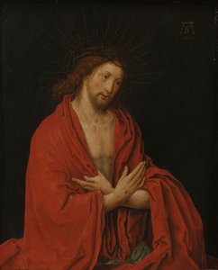 Cristo com coroa de espinhos de Lucas van (after) Leyden